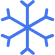 Blue snowflake icon 55px