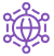 Purple Globe Icon 50x50 2pt