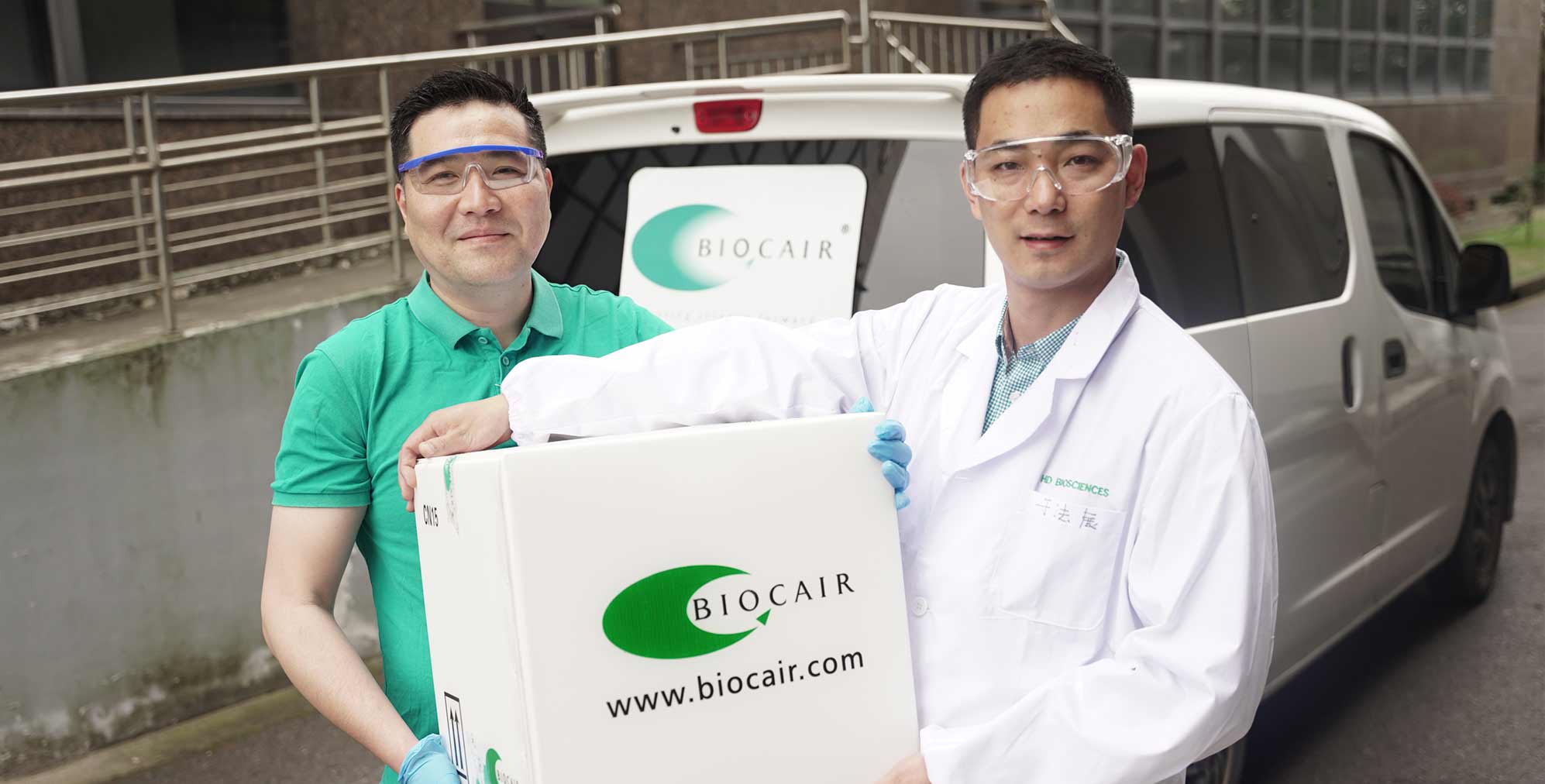 Biocair colleague and customer