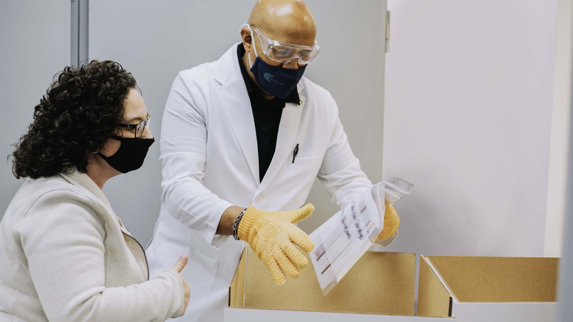 Biocair staff wearing face masks