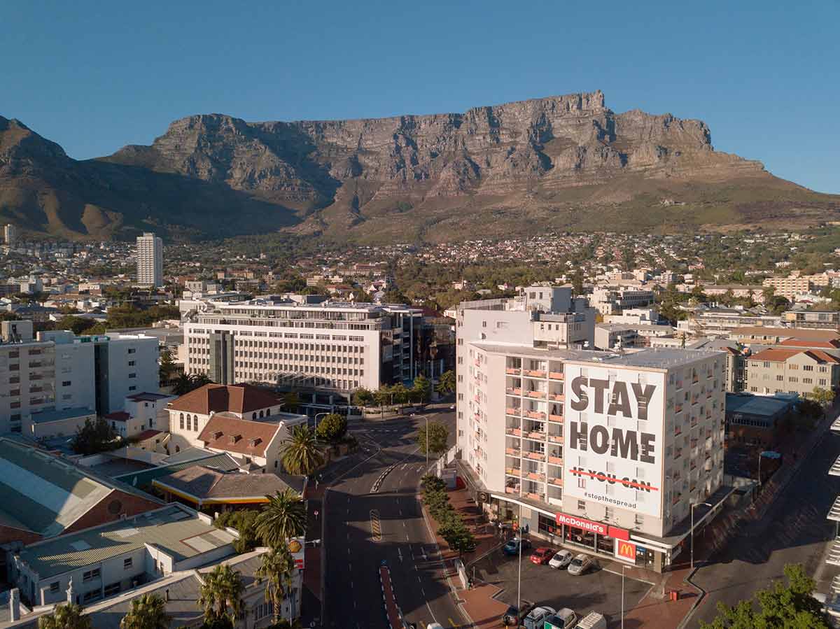 aerial view of Cape Town, South Africa