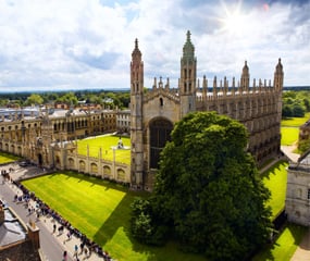 Cambridge University and Kings College Chapel, in Cambridge UK